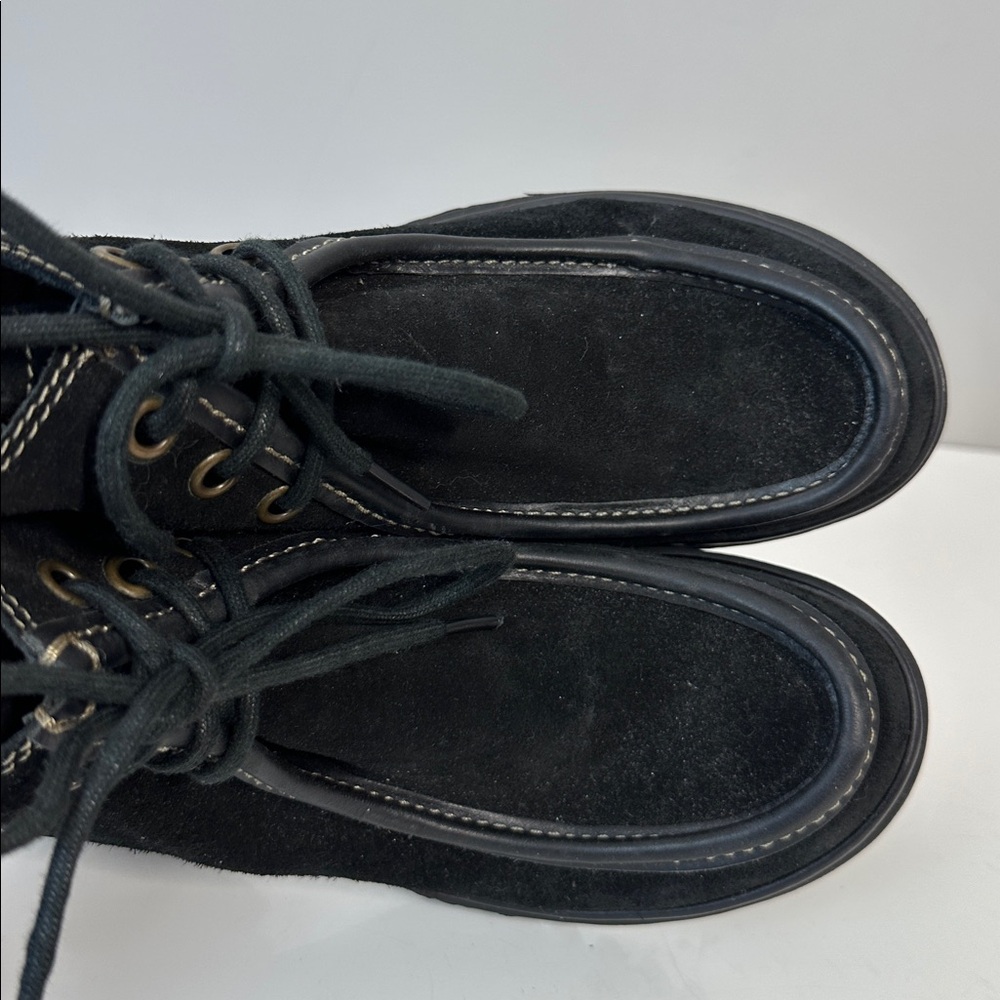 Fly London Wins Black Suede Block Heel Lace Up Ankle Boots Size 37(6.5-7) - Picture 11 of 14